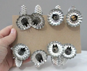 VINTAGE WEIHNACHTSBAUM CLIP AUF METALL TANNENZAPFEN FRÜHLING KERZENHALTER SET 8 - Bild 1 von 2