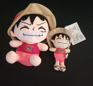 Affe D Luffy Einteiler 8 Zoll Plüschtier & 5 Zoll Plüsch Schlüsselanhänger (2 Stück) - Bild 1 von 6