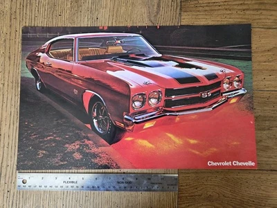 Nuevo de Lote Antiguo Chevelle SS 396 1970 Emitido en Fábrica 11"x18" Póster de Ventas/Folleto  Foto 1 de 2