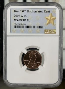 2019 W MS69RDPL First W Cent Graded By NGC GC383 - Picture 1 of 2