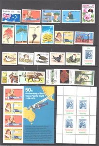 Australia 1978 MNH Year. Complete collection 26  stamps with 2 mini sheets. - Picture 1 of 1