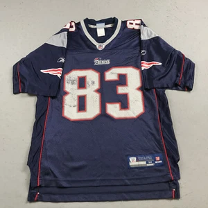 New England Patriots Jersey Mens Medium Blue Red Reebok On Field Wes Welker #83 - Picture 1 of 8