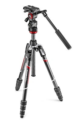 Manfrotto Befree Live Carbon Fiber Video Tripod Kit with Fluid Head Twist - Image 1 of 4