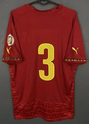 MEN ASAMOAH GYAN #3 GHANA NATIONAL 2014/2016 SOCCER FOOTBALL SHIRT JERSEY SIZE L - Image 1 of 4
