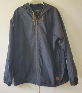Brixton Jacket Men’s XL Claxton Alton Black Hooded Full Zip Lined Windbreaker - Picture 1 of 12