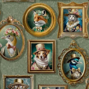 Regal Beasts Salbei Tapete 13792 von Holden Dekor Wohnzimmer Flur Esszimmer - Bild 1 von 5