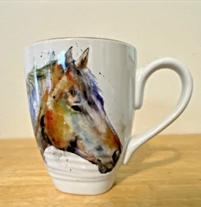 Dean Crouser Horse Head Watercolor Ceramic Mug Art Demdaco 16oz - Picture 1 of 15