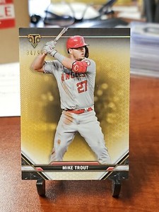 Mike Trout 2021 Topps Triple Threads Gold Parallel #34/99 Angels