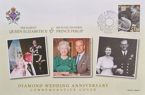 (KIR-201) KIRIBATI 2007 DIAMOND WEDDING ANNIVERSARY commemorative cover - Picture 1 of 1