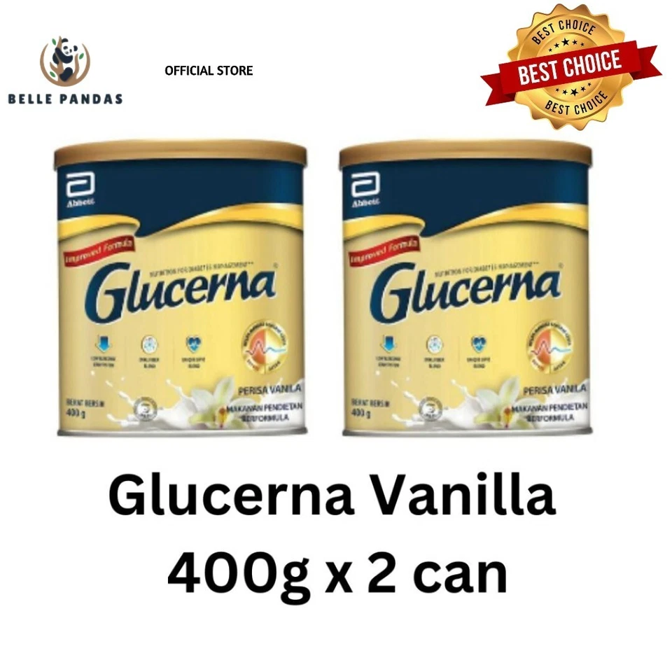 2 X Glucerna Triple Care Diabetic Milk Powder Vanilla 400g  + DHL SHIPPING - Image 1 of 4
