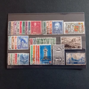 SVIZZERA 1938/48 INSIEME DI N. 36 VALORI DEL PERIODO, USATI - Bild 1 von 1