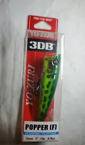 New Yo-Zuri 3DB Popper Floating Lure 3-Inch, Prism Frog R1101-PF - Picture 1 of 7