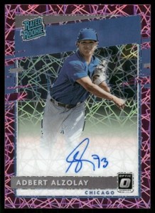 2020 Donruss Optic RATED ROOKIE Pink /75  Adbert Alzolay ROOKIE AUTO  7/75