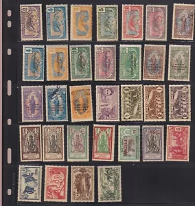 FRENCH INDIA MIDDLE CONGO OLD COLLECTION 32 DIFFERENT REMOVED FROM PAGE P282 - Picture 1 of 1