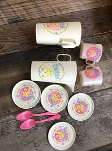 10 Pc Barbie Tea Set Pitchers, Cups, Plates, Spoons - Picture 1 of 8