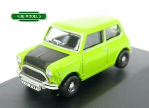 BNIB OO GAUGE OXFORD 1:76 76MN005S Classic Mini Lime Green Car