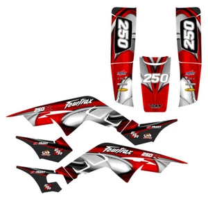Kit de gráficos Honda TRX 250R Fourtrax 24 mil de espesor vinilo de carreras #3737 rojo - Imagen 1 de 2