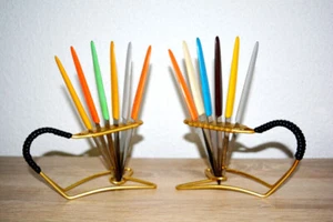 Obstmesser-Set mit Ständer 12 teiliges DDR Kult Besteck Messer Rockabilly 70er - Bild 1 von 5