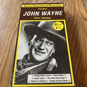 New Sealed VHS John Wayne Film Library 1991 6 Movies / 1 tape Randy Rides Alone - Picture 1 of 4