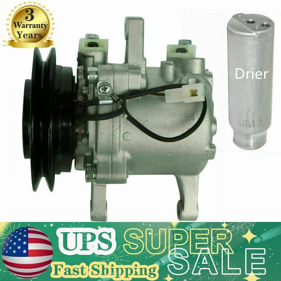 For Kubota M108S M5040 M6040 M7040 M9540 M8540 A/C Compressor SVO7E +Drier - Imagen 1 de 4