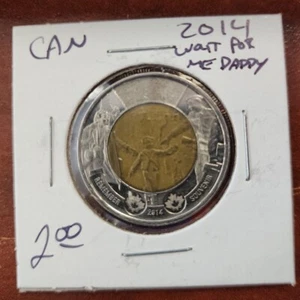 2014 Wait For Me Daddy Canada ($2 toonie) - ACTUAL COIN - Circulated Good - Bild 1 von 3