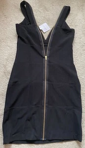 NEW Ann Summers Stretch Black Zip Detail Bodycon Mini Dress Size 12 (RRP £45) - Picture 1 of 8