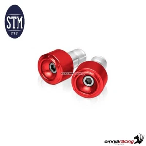 Bar end STM with expander diameter 18mm small red color universal - Picture 1 of 1