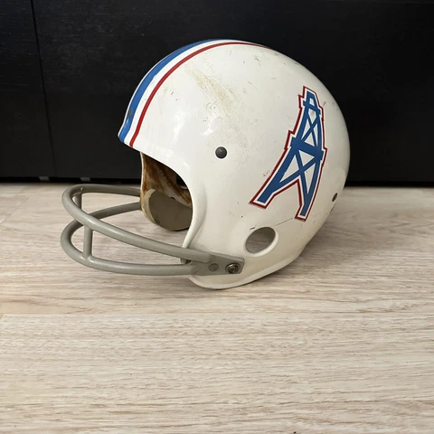 Houston Oilers 1970s 80s Rawlings HNFL Youth Football Helmet Size Large Vintage Cover