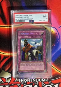 Yu-Gi-Oh! Imperial Order PSV-104 Reverse Foil Error PSA 9 Mint - Pop 13 - Picture 1 of 2