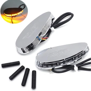 Chrome LED Mirror Block Off Plate "CBR" For Honda 08-21 CBR1000RR 10-14 VFR1200 - Picture 1 of 9