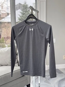 Under Armour Heatgear Compression Long Sleeve Gray Activewear Top Men’s Size M - Picture 1 of 8