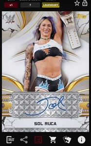 WWE Topps Slam DIGITAL Reverence Sol Ruca Legendary Auto Black 10 CC - Picture 1 of 1