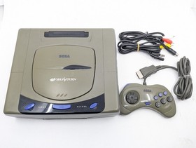 Sega Saturn HST-3200 Gray Console Complete Set Tested Japan NTSC-J