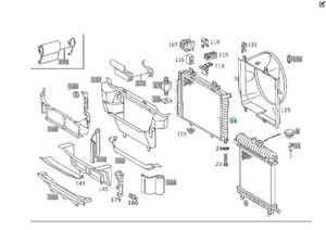 Radiador de refrigeración del motor Mercedes-Benz A2025005203 clase C W202 CLK cupé C20... - Imagen 1 de 1
