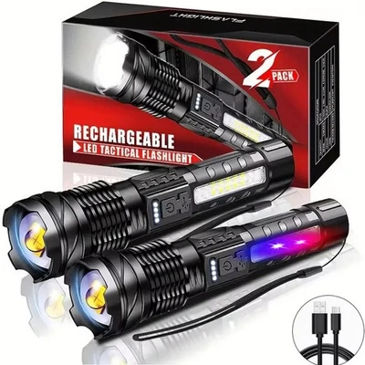 99000000LM Extrem Hell Taschenlampe Taktische Polizei Aufladbar LED Fackel AKKU - Bild 1 von 4