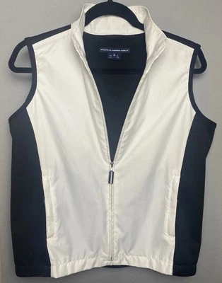 Ralph Lauren Golf Women’s  PERFORMANCE WIND VEST Full Zip Medium Black and White - Image 1 of 4