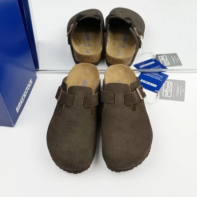 Birkenstock Boston Mocha замшевая кожа мягкая стелька сабо мужская и женская обувь - Изображение 1 из 4
