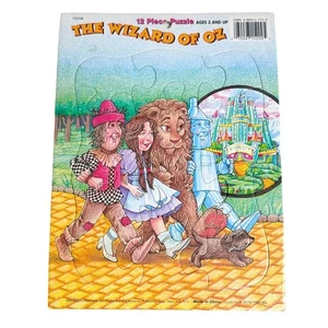 Wizard Of Oz TRAY PUZZLE 1996 11" Jigsaw 12PC Dorothy Toto Lion Tin Man 1996 VTG - Picture 1 of 5