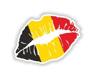 Belgium Lips Flag Sticker / Vinyl Waterproof Decals Graphics - Picture 1 of 1