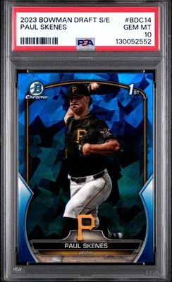 PAUL SKENES 2023 BOWMAN DRAFT SAPPHIRE ED ROOKIE RC #BDC14 PSA 10 GEM MINT! ROY - Image 1 of 2