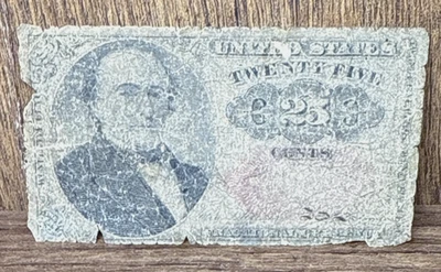 1874 Twenty Five Cent Note 25c Fractional United States Currency Old U.S. Note - Image 1 of 2