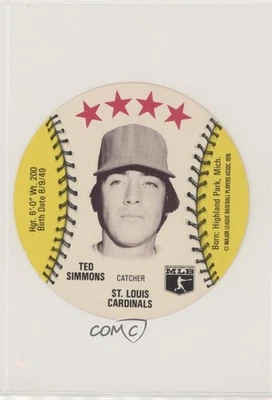 1976 MSA Discs Isaly's/Sweet William Ted Simmons HOF - Image 1 of 2