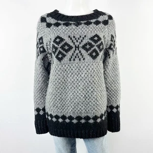 Napapijri grau Fair Isle Pullover Gr. L Freizeit Winter Preppy Herbst Urlaub Party - Bild 1 von 14