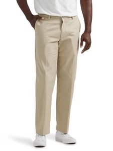 Pantalones Lee Para Hombre Total Freedom Elastizados Calce Relajado Pantalones Frontales Planos Parte Inferior Bronceado Arena Nuevo - Imagen 1 de 4