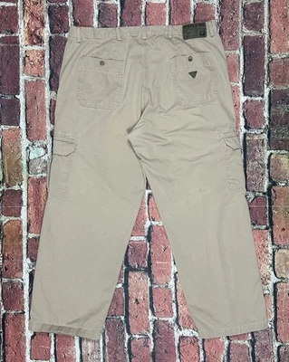 Pantalones cargo vintage Guess Jeans caqui claro ropa de trabajo utilitaria para hombre 42x32 EE. UU. 90 Foto 1 de 4