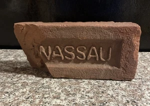 Antiker aufgearbeiteter ZIEGEL gestempelt NASSAU New York? Handgefertigt? - Bild 1 von 24