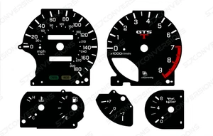 Nissan Skyline R33 GTST 180MPH Umbau Version 2 einfache Dial Cards Messgeräte - Bild 1 von 1