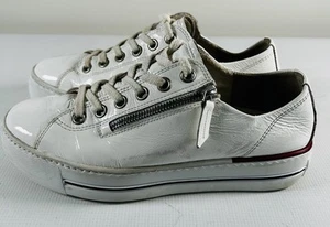 Paul Green Harper White Leather Women’s Sneaker Size 10 - Picture 1 of 10