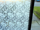 Floral White Flowers Decorative Frosted Window Film - 90cm x 1m Roll 9515