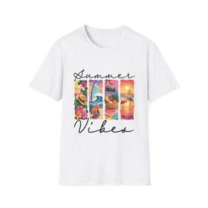 Summer Vibes T-Shirt, Beach Shirt, Vacation Tee, Gift for Travelers, Unisex Tee - Picture 1 of 24